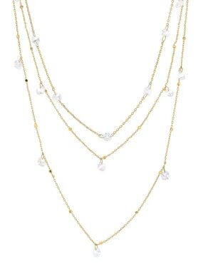 Serafina cubic zirconia layered necklace nwt